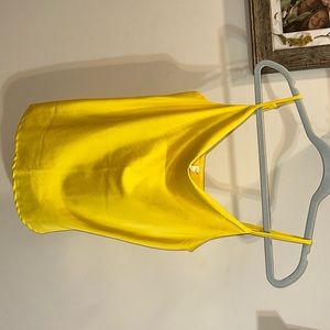 Yellow Silk Top